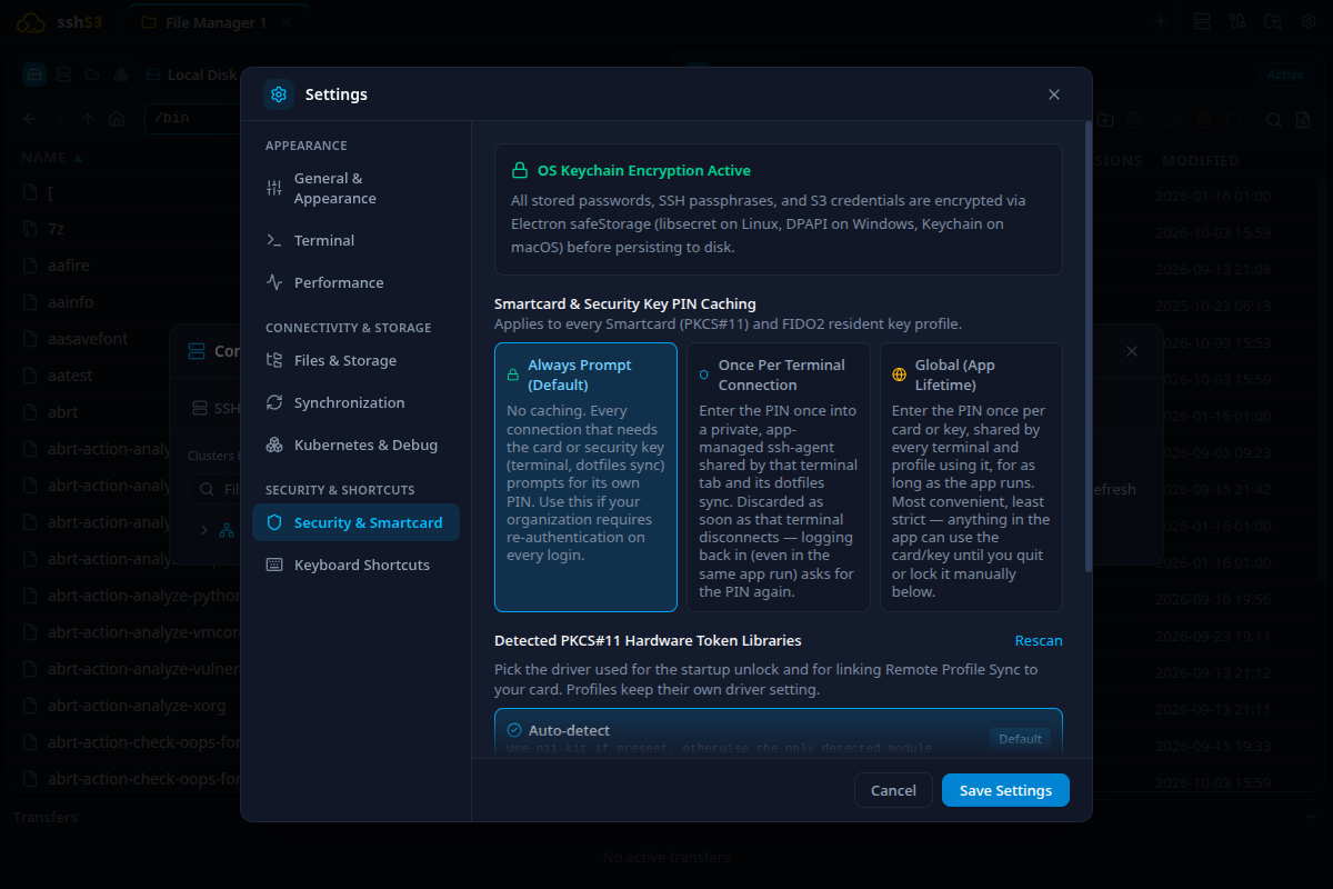 Security Settings
