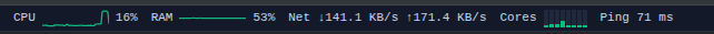 Terminal Metrics Bar