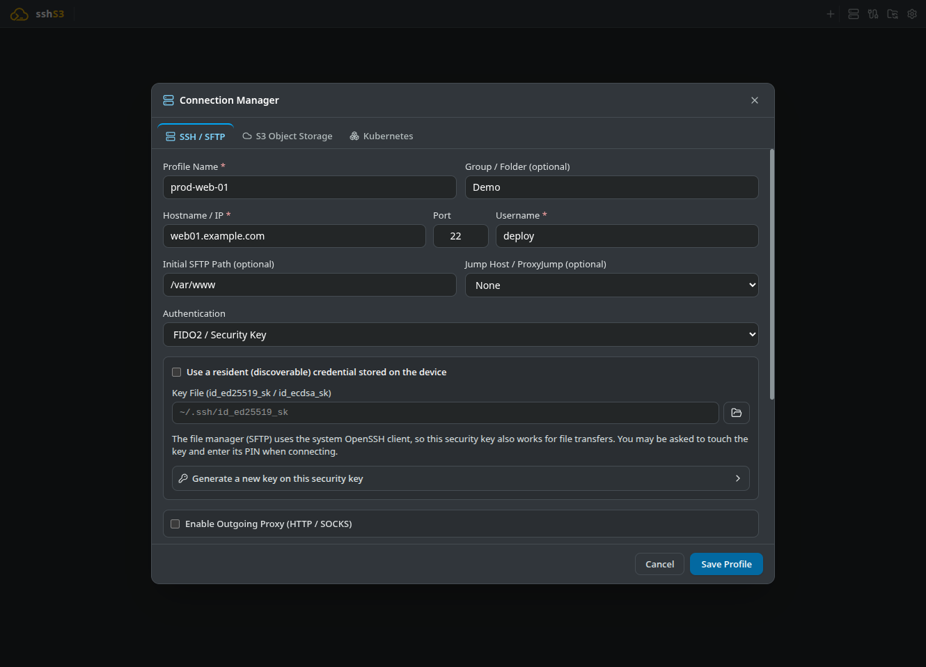 FIDO2 Security Key Setup