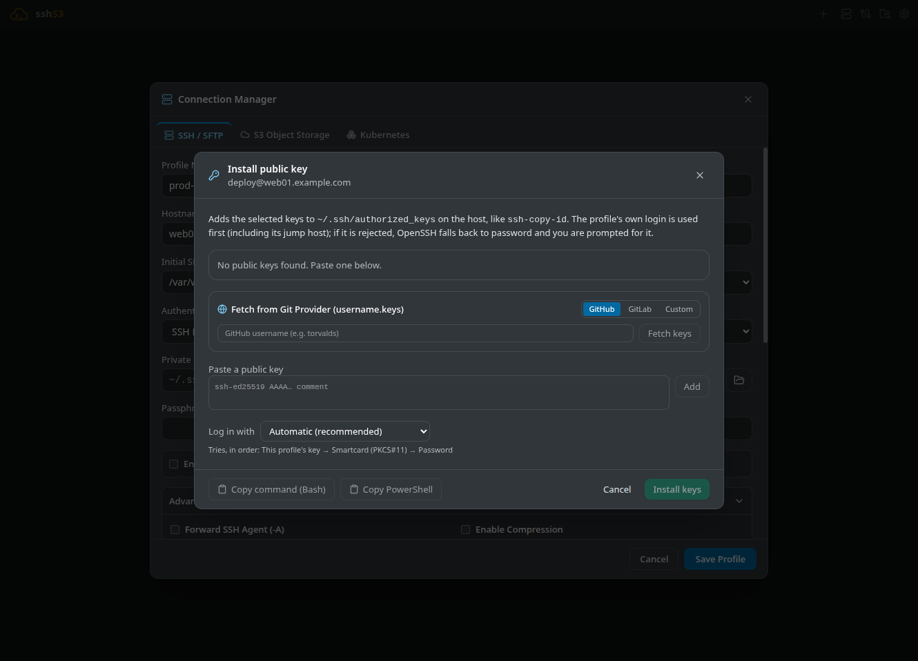 Access Check and Key Deployment